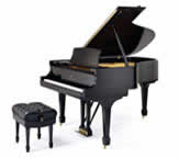 Alec practices on a Steinway Model A